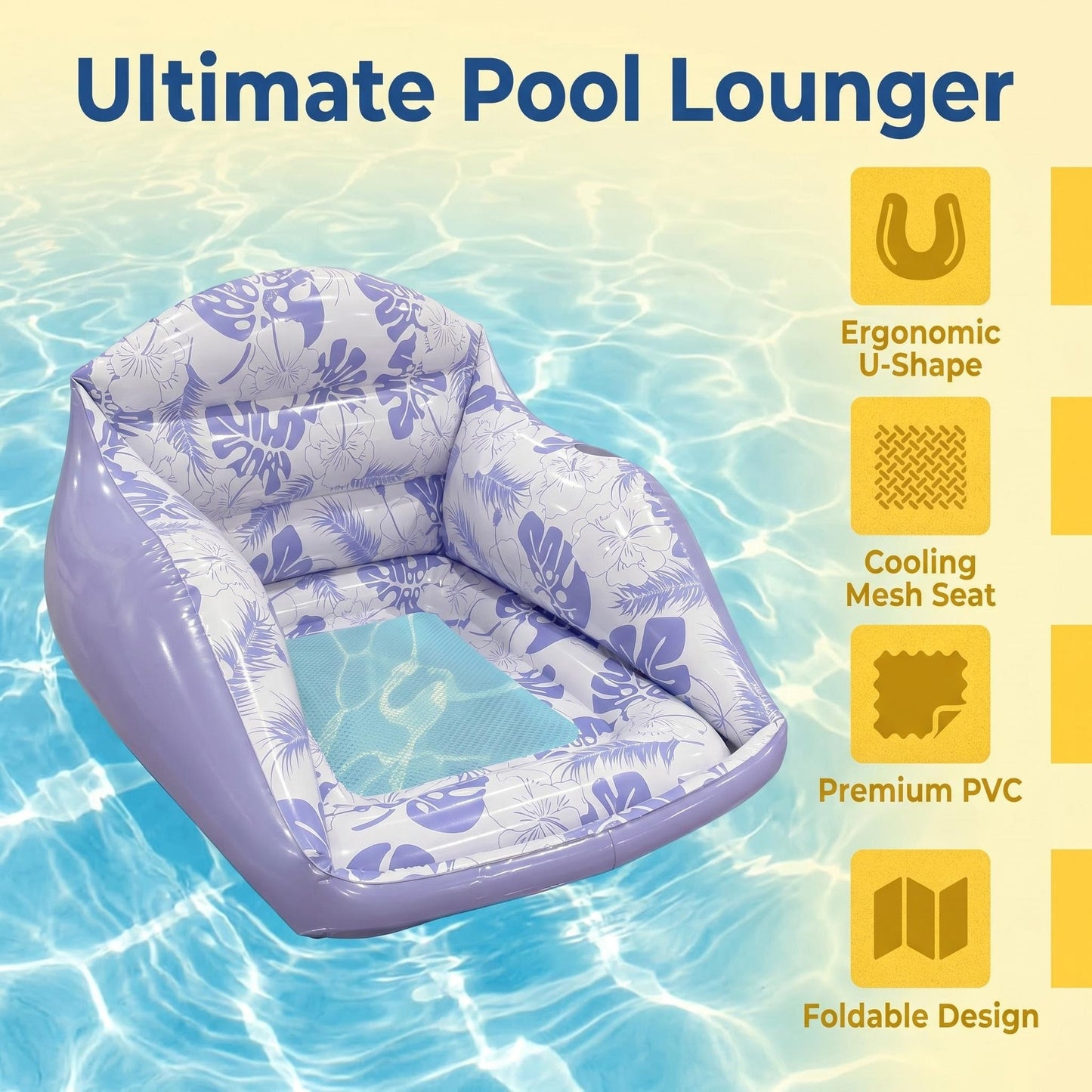 🏊💺U alakú felfújható matrac – stílusos pihenés, felnőtteknek és gyerekeknek egyaránt ideális, könnyen tárolható ⚡