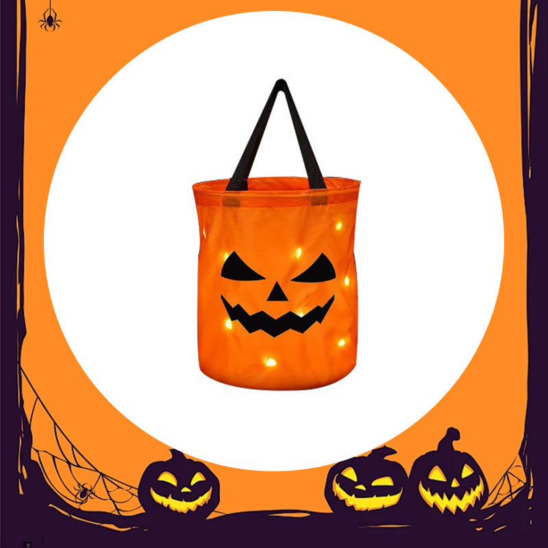 🎉 Unod a hagyományos Halloween-i dekorációkat? – Ez a világító tökös táska egyedi és figyelemfelkeltő