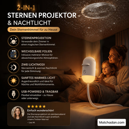 🌌 A gyerekek nehezen alszanak el a sötétben? – Ez a csillagvetítős éjszakai lámpa segíthet