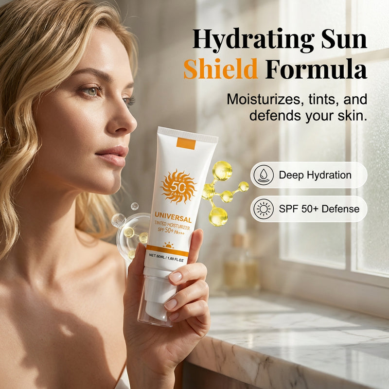 ☀️ Színezett sminkalapozó naptejjel – SPF 50+ – Egy lépésben fed és véd!