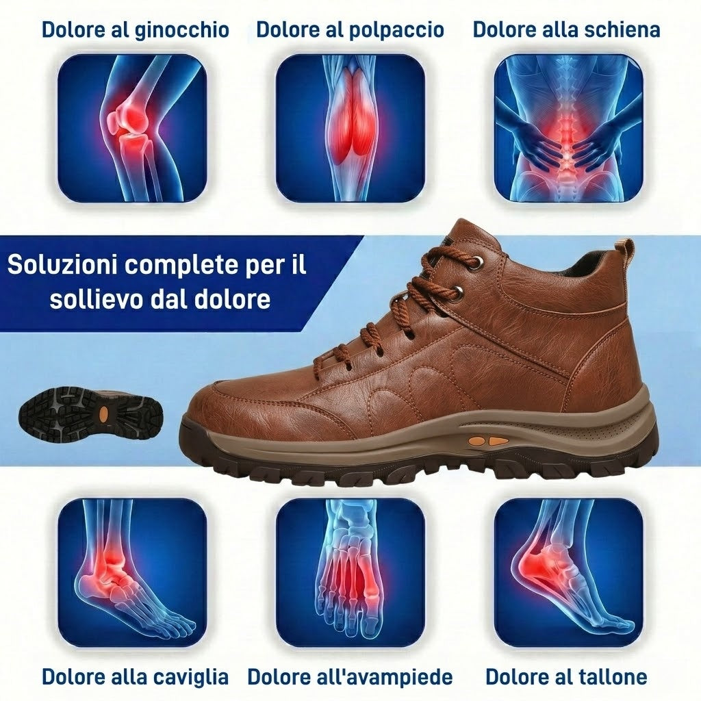 Scarpe da uomo🎁Ultimo giorno per approfittare dello sconto del 40%, non perdertelo! ⏰Realizzate in pelle di vitello australiana🐂Supporto per il piede - allevia il dolore ai piedi✅Impermeabili e antiscivolo, comode da indossare✅Eleganti e versatili.