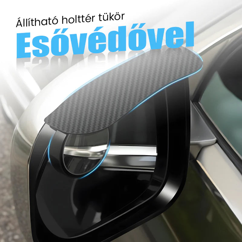 🚗 Az oldalsó tükrök nem mutatnak mindent? – Állítható holttér tükör esővédővel!