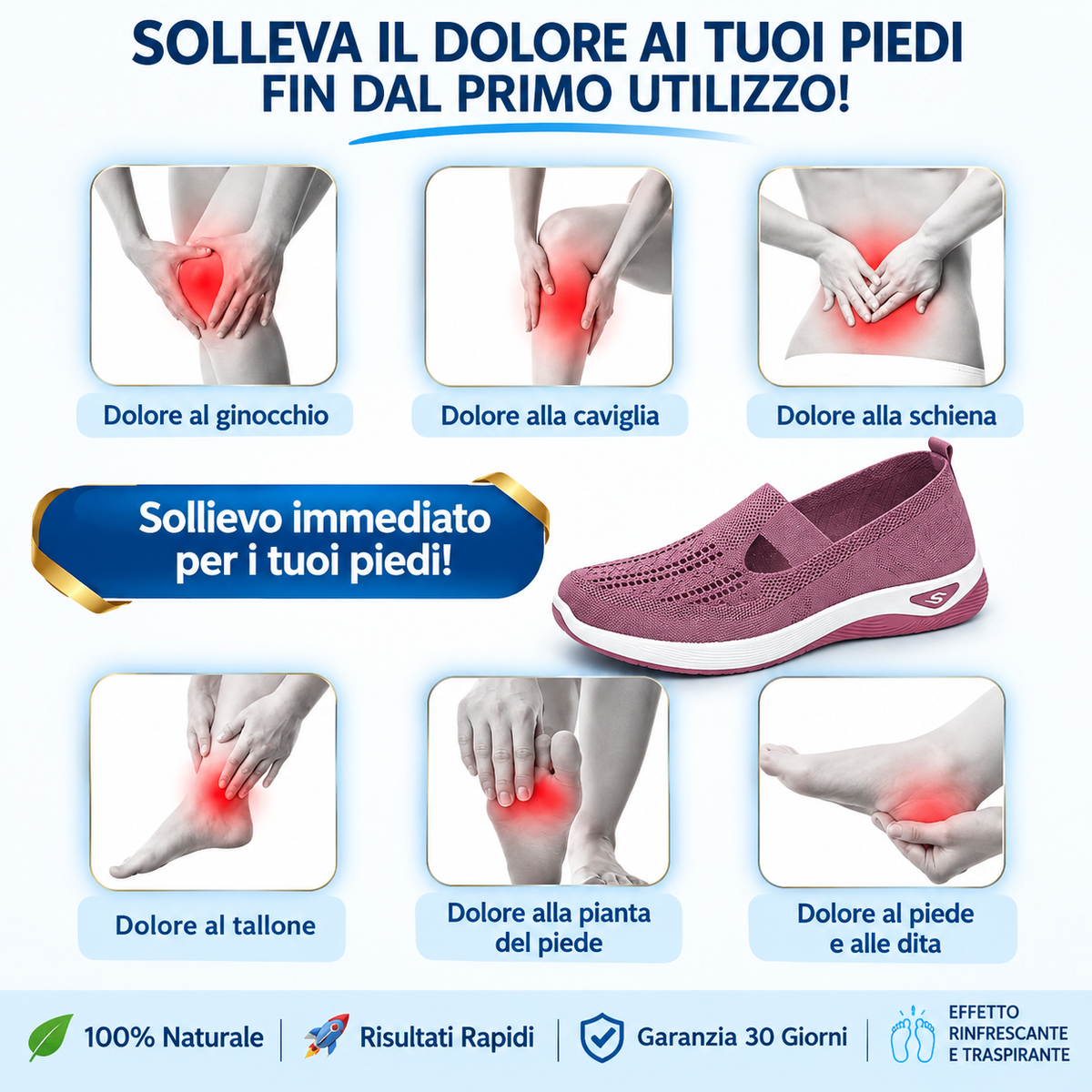 🎁Ultimo giorno per approfittare dello sconto del 50%! Non perdere l'occasione! ⏰ Allevia il dolore ai piedi e la fascite plantare: scarpe ortopediche impermeabili e antiscivolo.