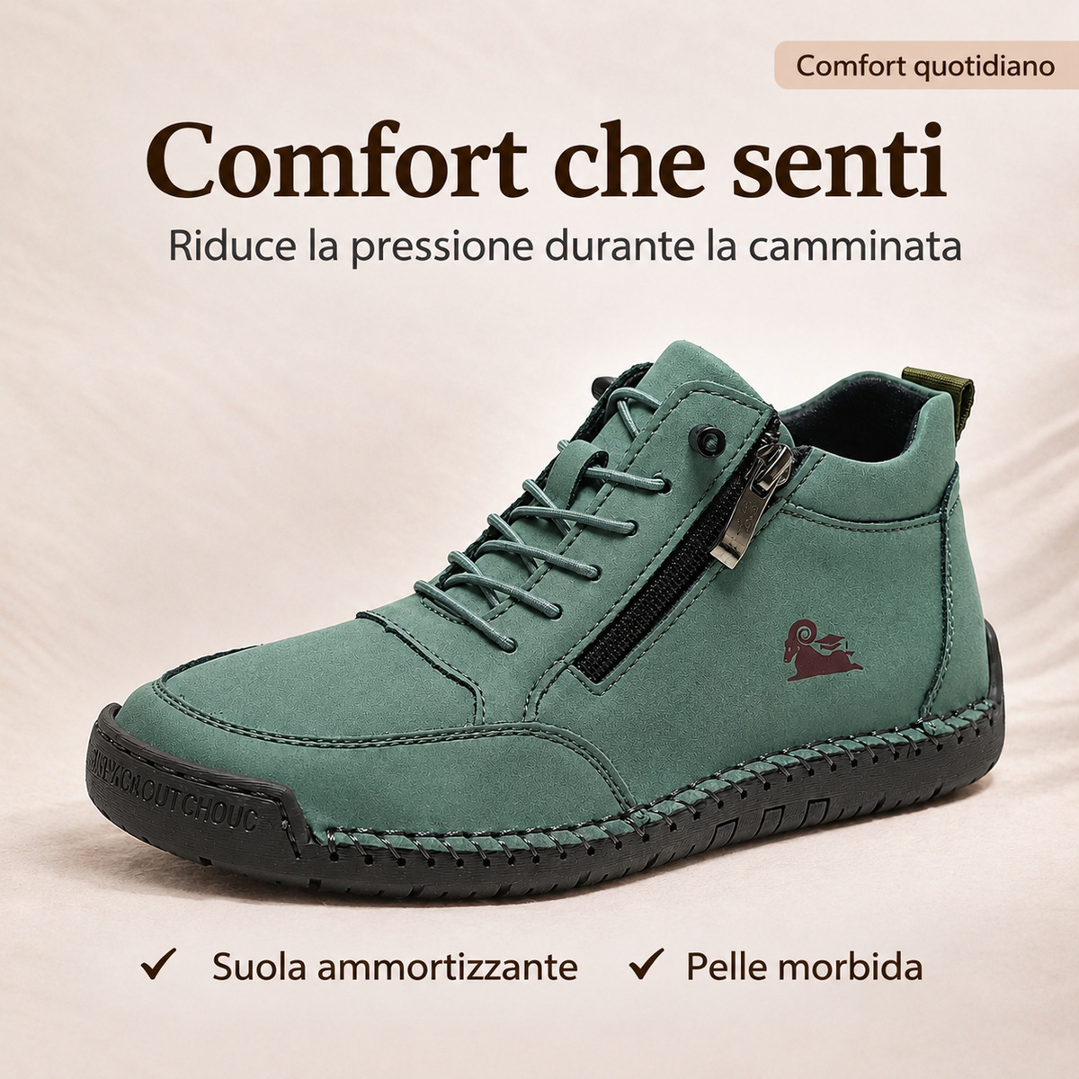 Scarpe da uomo🎁Ultimo giorno per approfittare dello sconto del 50%, non perdertelo! ⏰Realizzate in pelle di vitello australiana🐂Supporto per il piede - allevia il dolore ai piedi✅Impermeabili e antiscivolo, comode da indossare✅Eleganti e versatili.