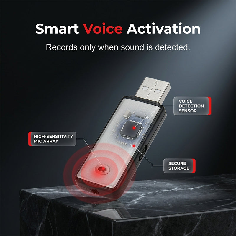 Hordozható USB hangrögzítő zajszűréssel | VELTRIX