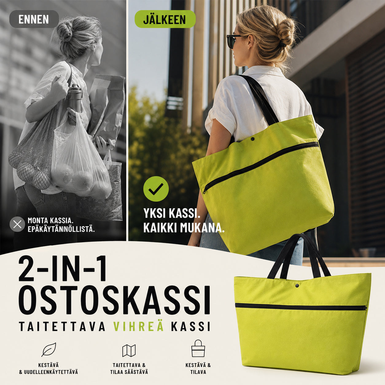 Összecsukható bevásárlószatyor | FOLDBAG