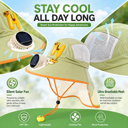 ☀️ A forróságban a fejed túlmelegszik a napon? – Ez a sapka ventilátorral hűti a fejbőrt!