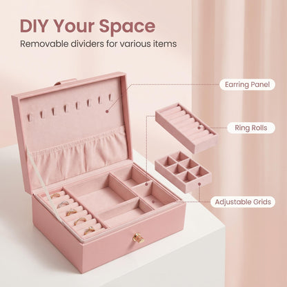 💍 Összekuszálódnak az ékszereid? – Kétszintes minimalista ékszeres doboz európai stílusban!