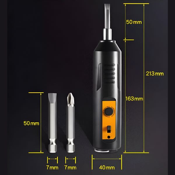 Mini elektromos csavarhúzó 12 bittel, USB töltés | SENTRIX