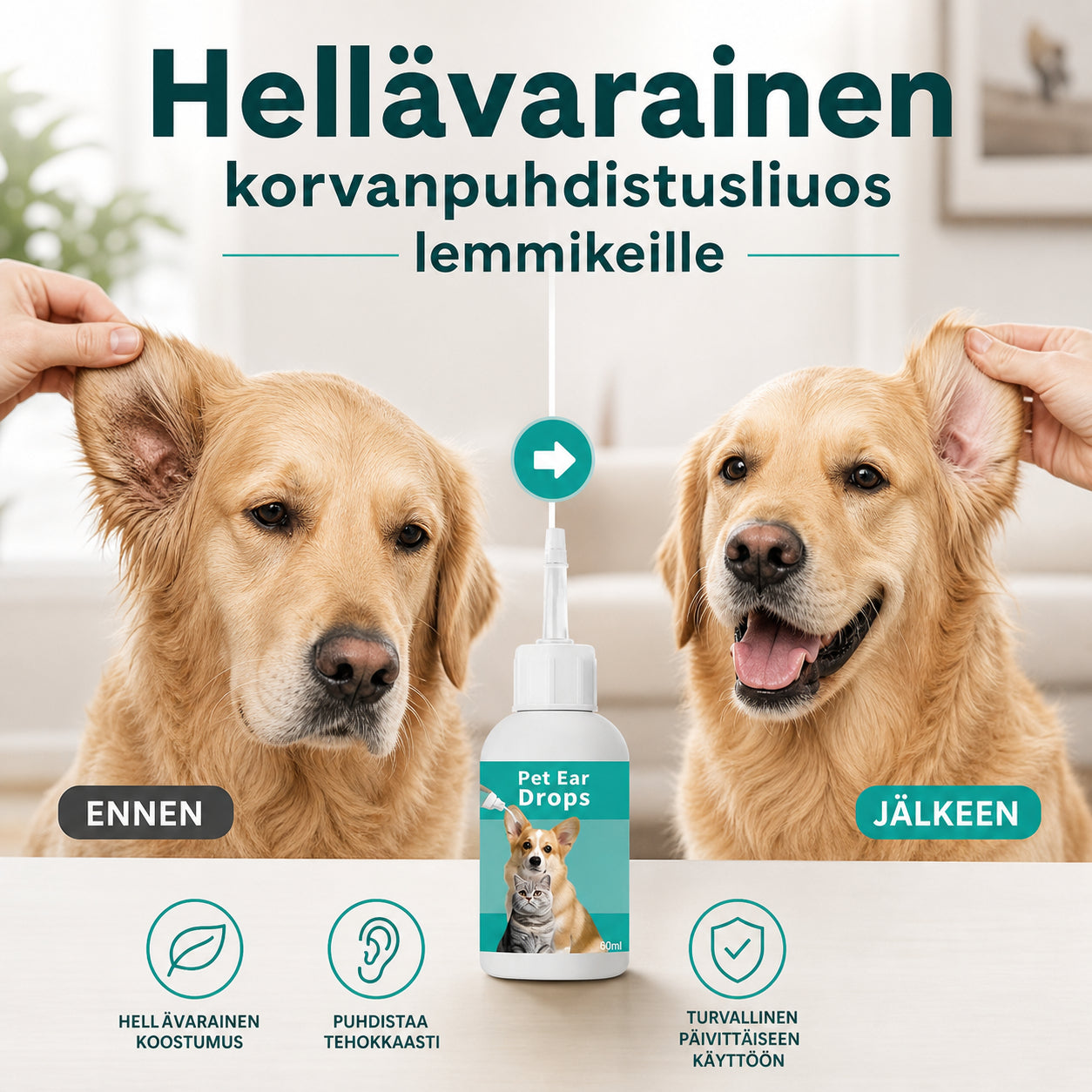 Kíméletes fültisztító oldat háziállatoknak | VELMOR
