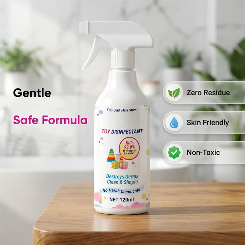 🧸 A kedvenc játékaid koszosak és nehezen tisztíthatók? – Ez a spray szivaccsal egyszerű megoldást kínál!