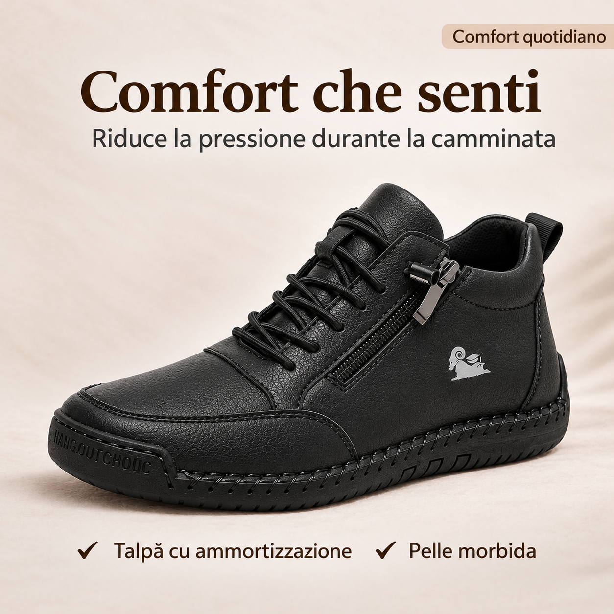 Scarpe da uomo🎁Ultimo giorno per approfittare dello sconto del 50%, non perdertelo! ⏰Realizzate in pelle di vitello australiana🐂Supporto per il piede - allevia il dolore ai piedi✅Impermeabili e antiscivolo, comode da indossare✅Eleganti e versatili.