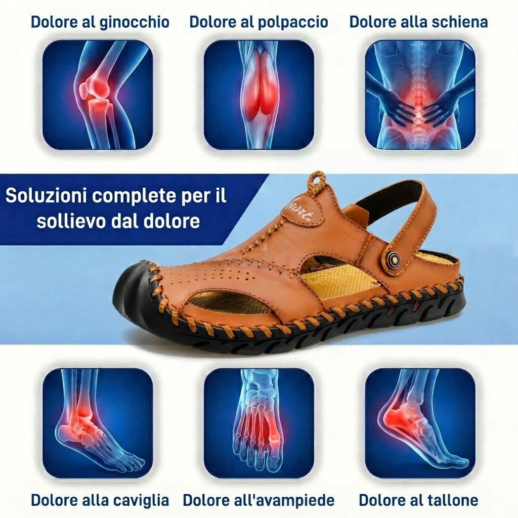 🎁Ultimo giorno per uno sconto del 50%, non perdete l'occasione!⏰Realizzate in pelle di vitello australiana🐂Supporto per il piede - allevia il dolore ai piedi✅Impermeabili e antiscivolo, comode per camminare.