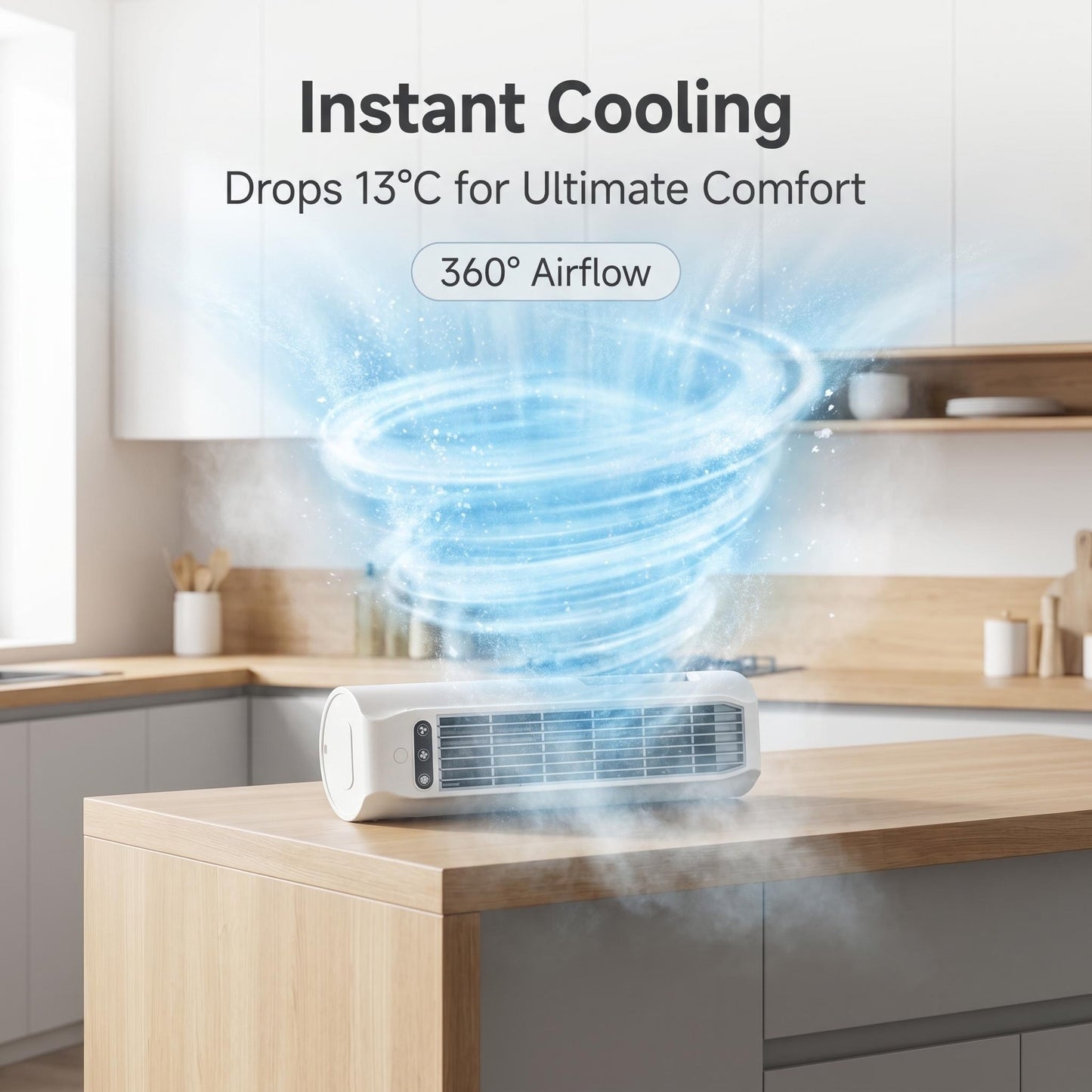🌬️ A hagyományos ventilátorok zajosak és nehezen tisztíthatók? – Ez a lapát nélküli modell csendes és könnyen karbantartható!