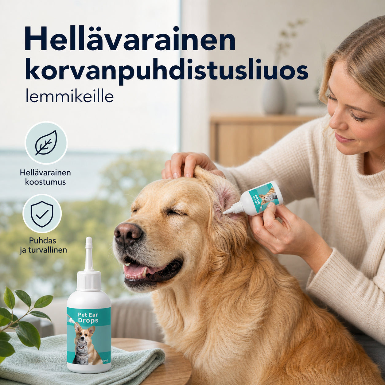 Kíméletes fültisztító oldat háziállatoknak | VELMOR