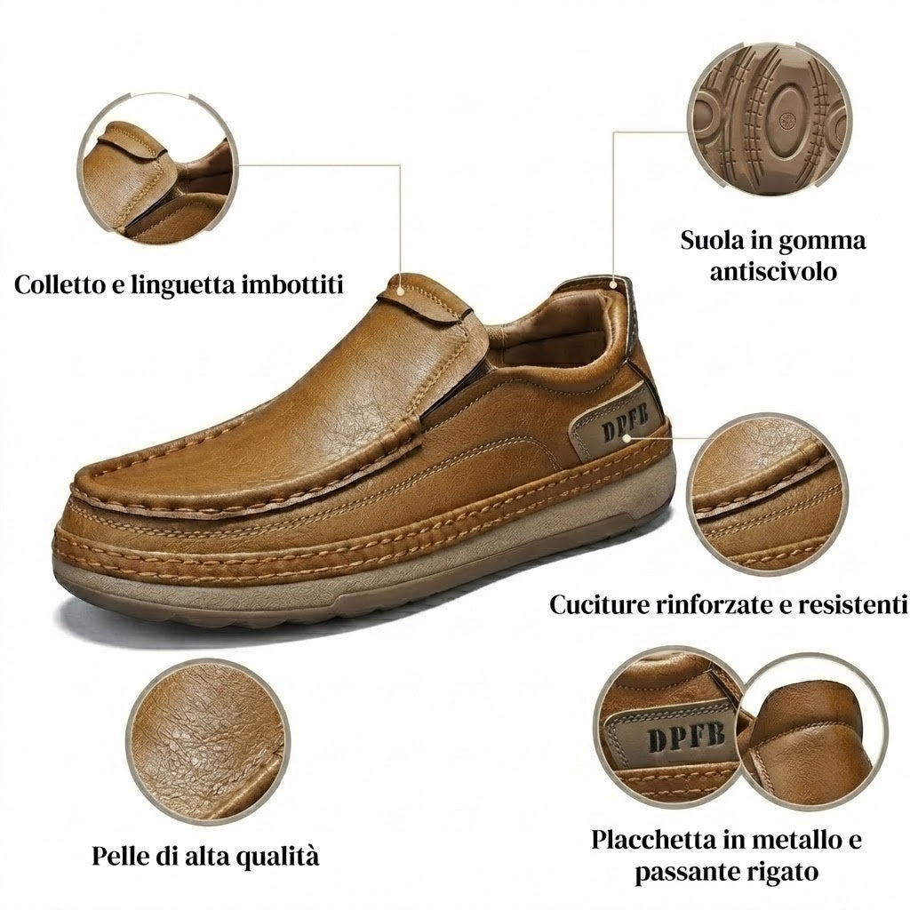 🎁Ultimo giorno per approfittare dello sconto del 50%, non perdertelo! ⏰Realizzate in pelle di vitello australiana🐂Supporto per il piede - allevia il dolore ai piedi✅Impermeabili e antiscivolo, comode da indossare✅Eleganti e versatili.
