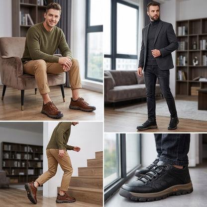 🎁Ultimo giorno per approfittare dello sconto del 50%, non perdertelo! ⏰Realizzate in pelle di vitello australiana🐂Supporto per il piede - allevia il dolore ai piedi✅Impermeabili e antiscivolo, comode da indossare✅Eleganti e versatili.