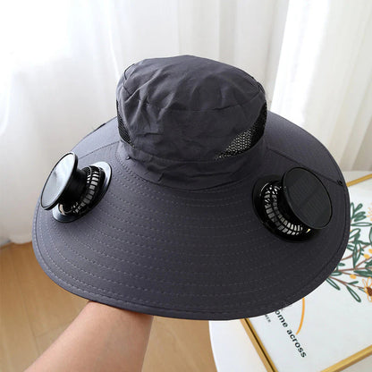 🌞 A tűző napon a fejen felgyülemlő hő kellemetlen? – Ez a sapka napelemes ventilátorral hűti a fejbőrt!