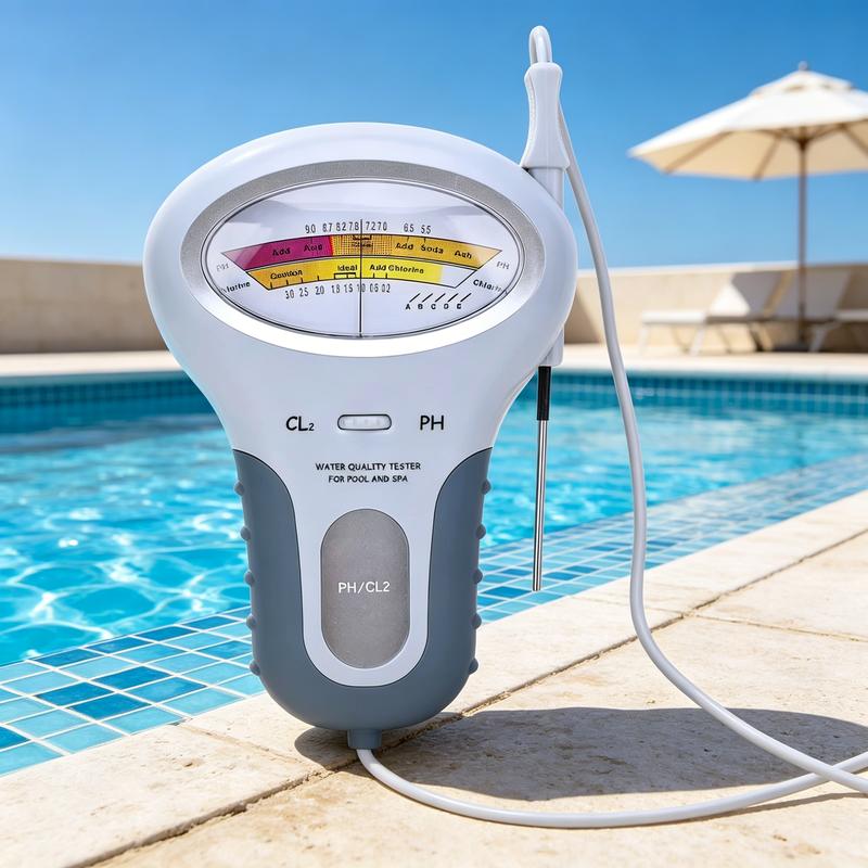 🏊 A medence vízének egyensúlya nehezen fenntartható? – Ez a mérő pontos pH- és klóradatokat biztosít, hogy a víz mindig tiszta és biztonságos legyen