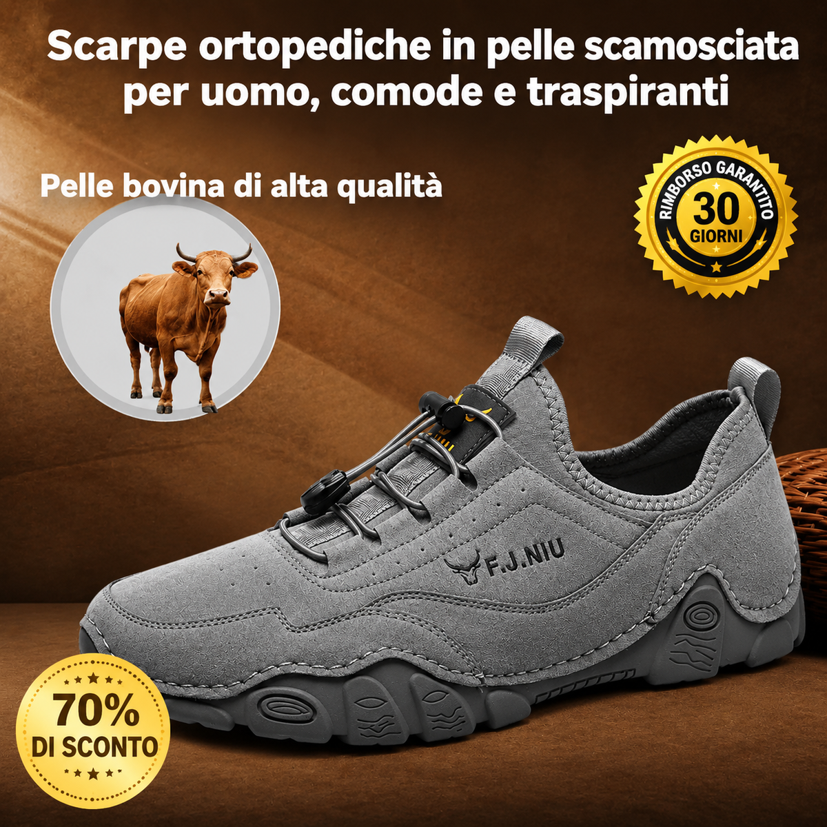 🎁Ultimo giorno per approfittare dello sconto del 70%, non perdertelo! ⏰Realizzate in pelle di vitello australiana🐂Supporto per il piede - allevia il dolore ai piedi✅Impermeabili e antiscivolo, comode da indossare✅Eleganti e versatili.