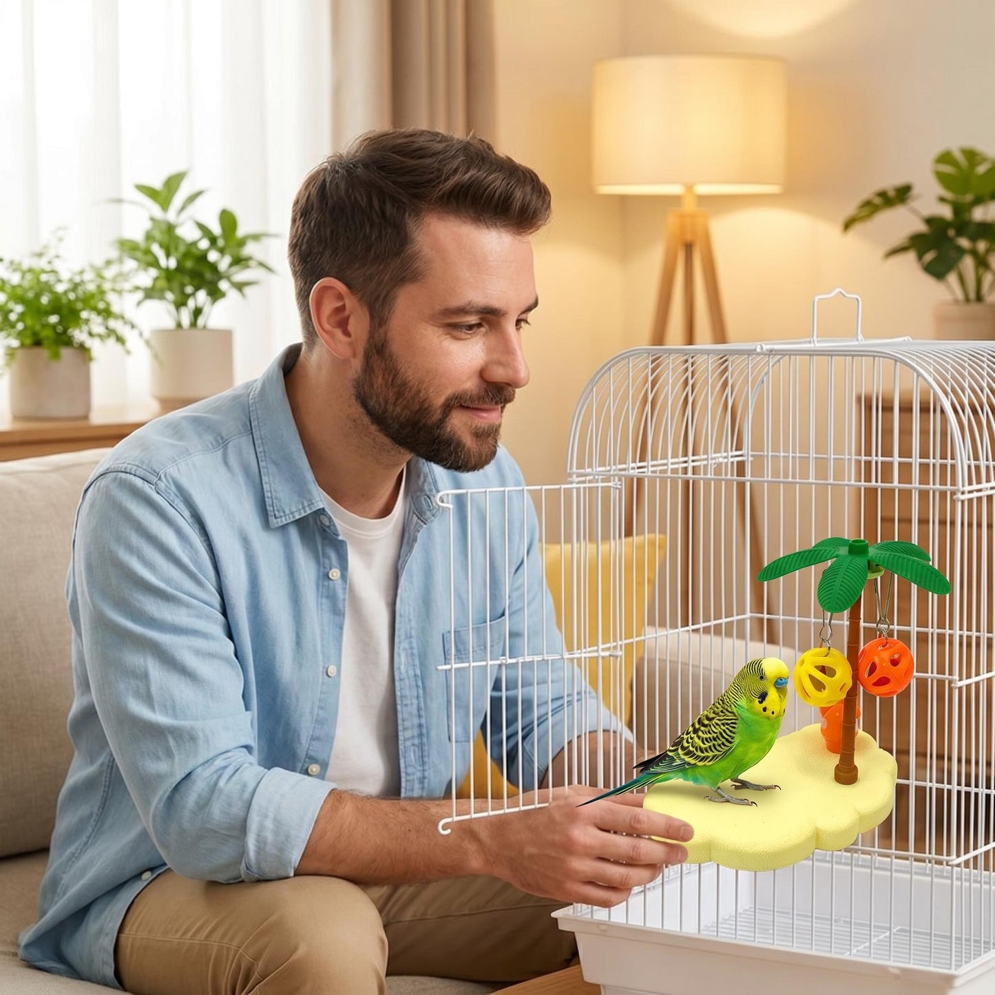 🐦 A hagyományos ülőkák unalmasak és kopottak? – Ez a felhőalakú ülőke vidámabbá teszi a kalitkát!