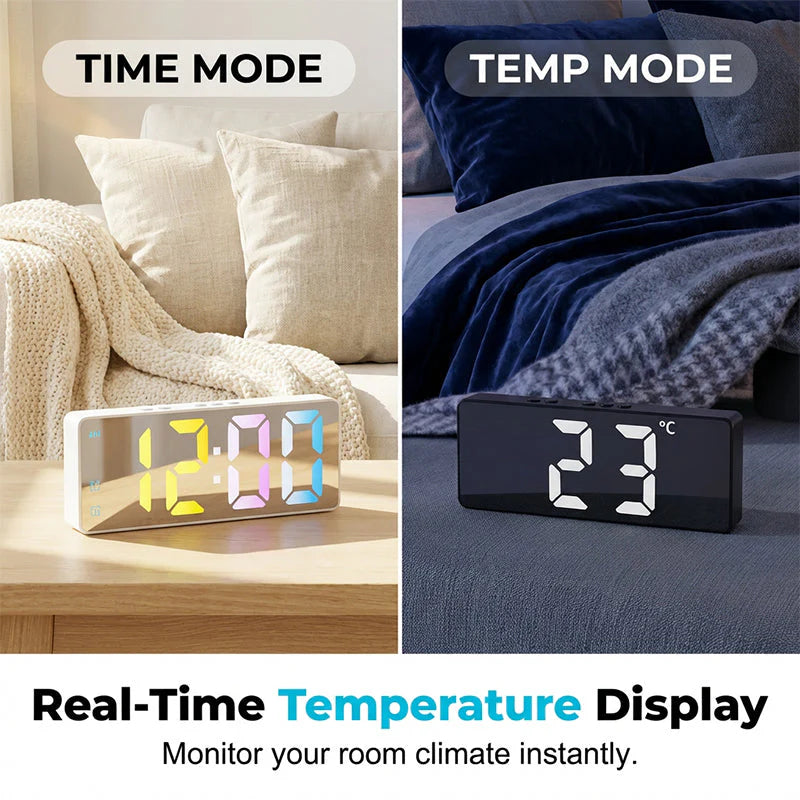 ⏰ Nehezen kelsz fel reggelente? – Minimalista digitális ébresztőóra hálószobába és irodába!