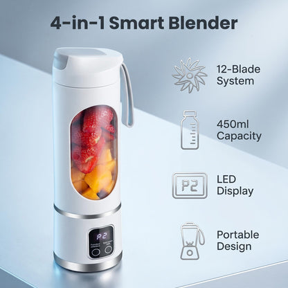 🥤 Nincs időd reggel gyümölcslevet készíteni? – 450 ml-es vezeték nélküli centrifuga-pohár!