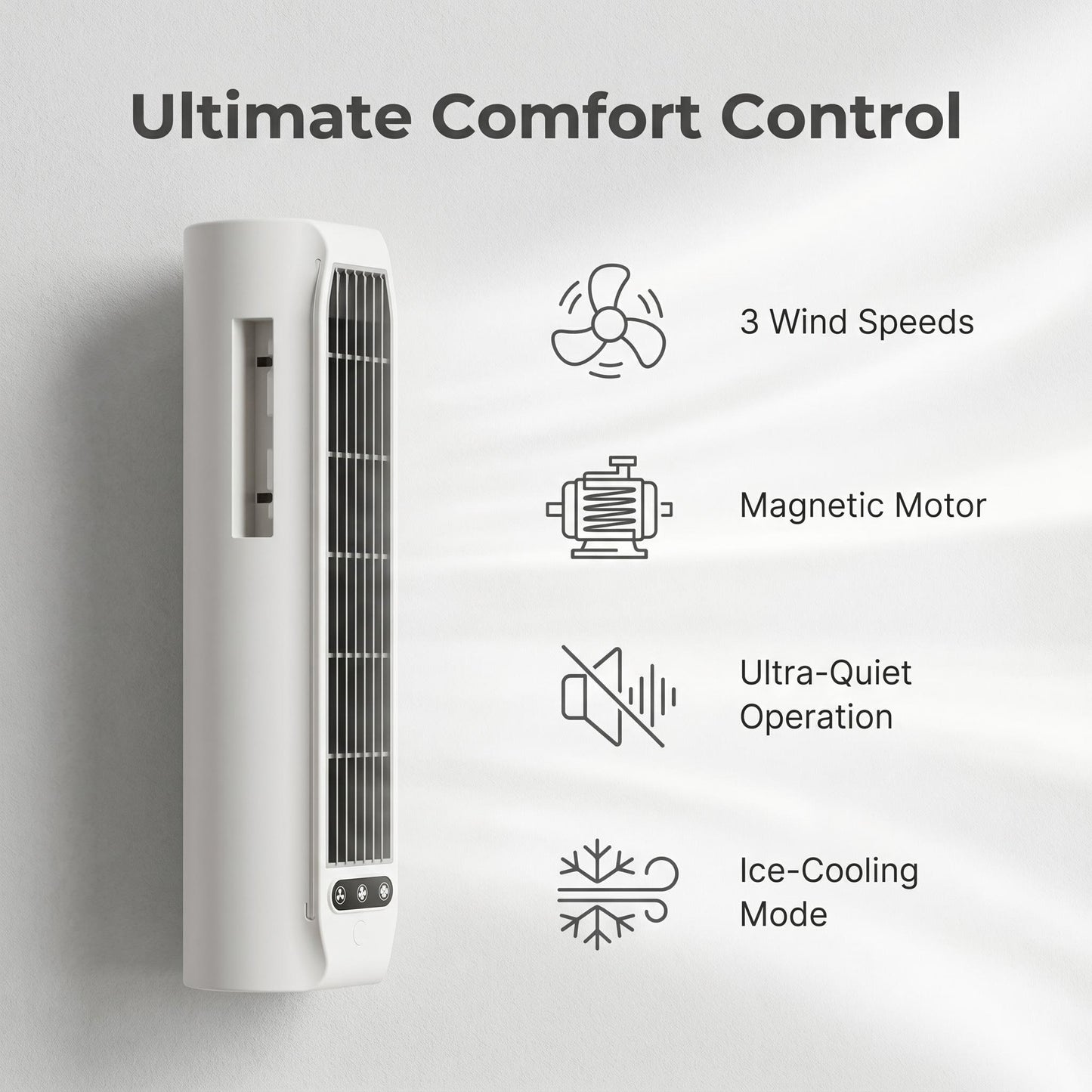 🌬️ A hagyományos ventilátorok zajosak és nehezen tisztíthatók? – Ez a lapát nélküli modell csendes és könnyen karbantartható!