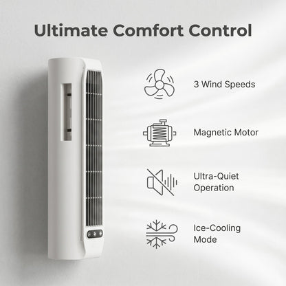 🌬️ A hagyományos ventilátorok zajosak és nehezen tisztíthatók? – Ez a lapát nélküli modell csendes és könnyen karbantartható!