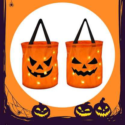 🎉 Unod a hagyományos Halloween-i dekorációkat? – Ez a világító tökös táska egyedi és figyelemfelkeltő
