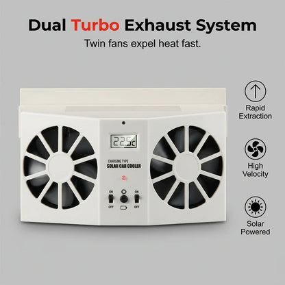 ☀️  A forróságban autója belső hőmérséklete elviselhetetlenné válik? – Ez a ventilátor napelemmel automatikusan csökkenti a meleget!
