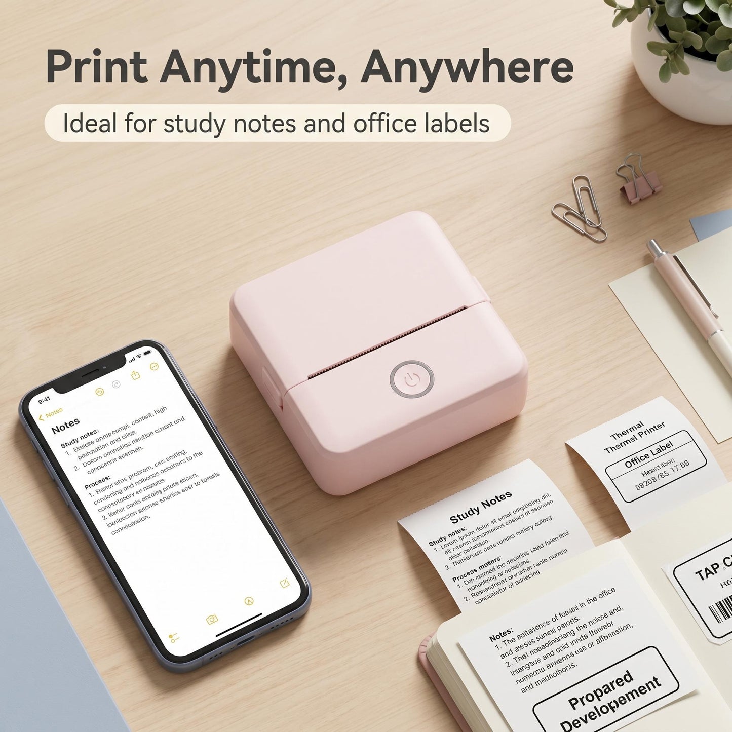📄 Sürgős dokumentumot vagy fényképet kell kinyomtatnod, de nincs nyomtató a közelben? – Ez a mini nyomtató Bluetooth segítségével azonnal nyomtat