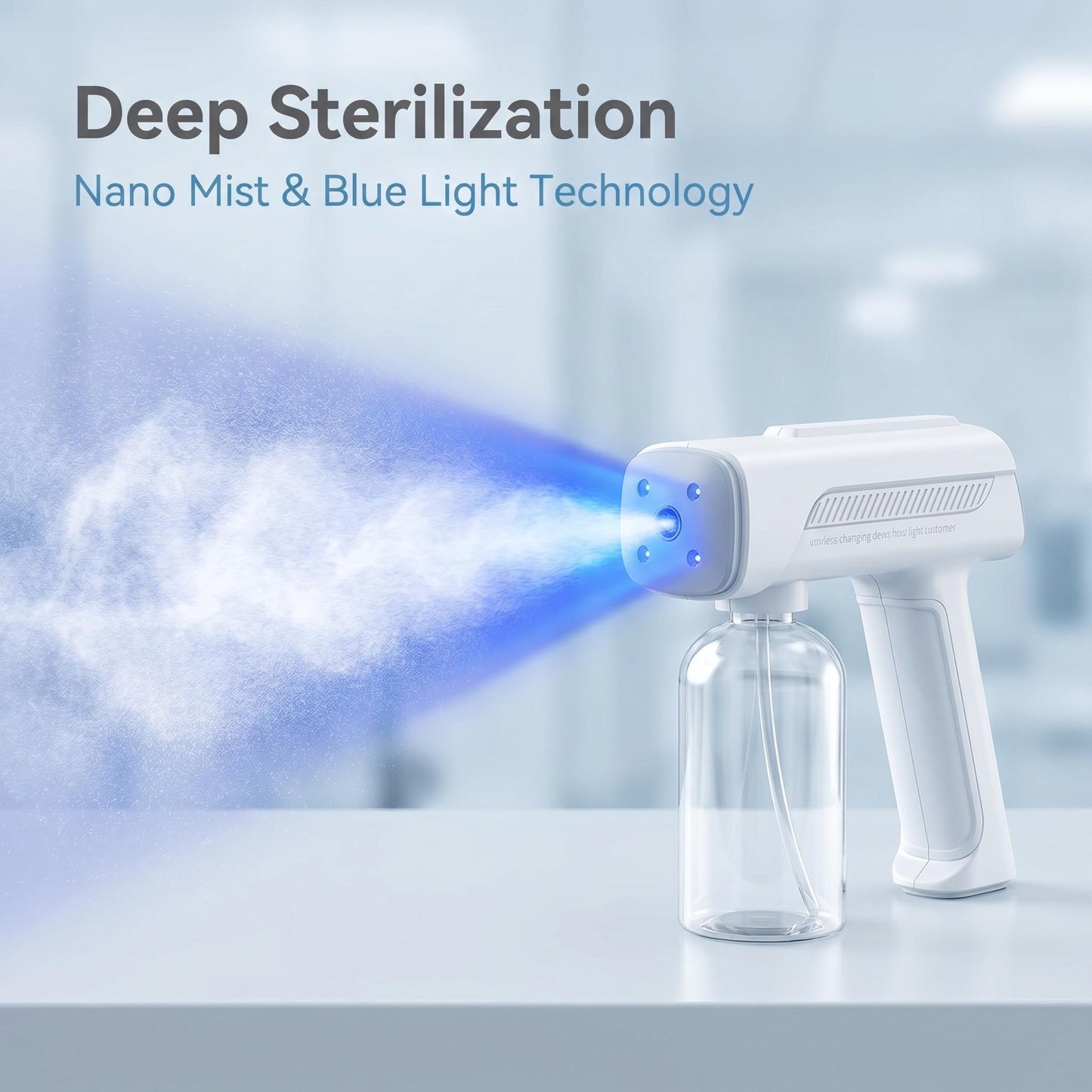 💧A hagyományos permetezők egyenetlenül oszlatják el a fertőtlenítőszert? – Ez a nano-mist technológia finom ködként fedi be a felületeket.