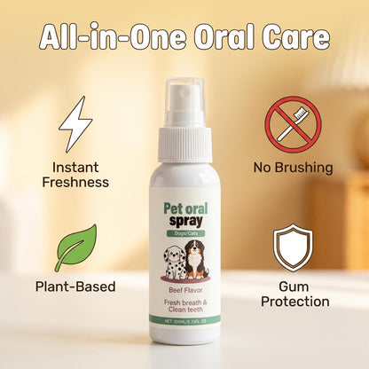 🦷 A kutyád vagy macskád lehelete kellemetlen, a fogkefe használata meg harc? – Ez a spray segíthet