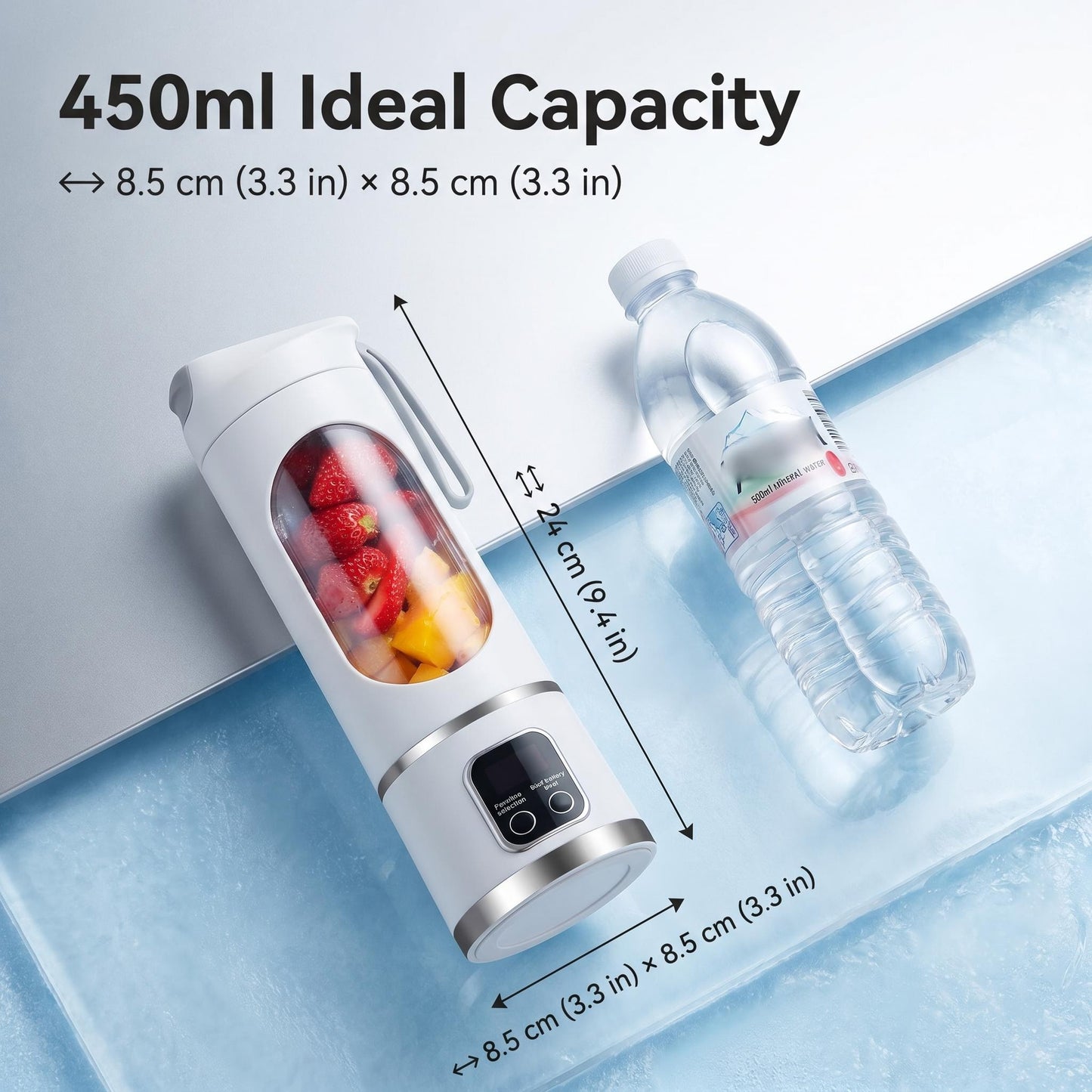 🥤 Nincs időd reggel gyümölcslevet készíteni? – 450 ml-es vezeték nélküli centrifuga-pohár!