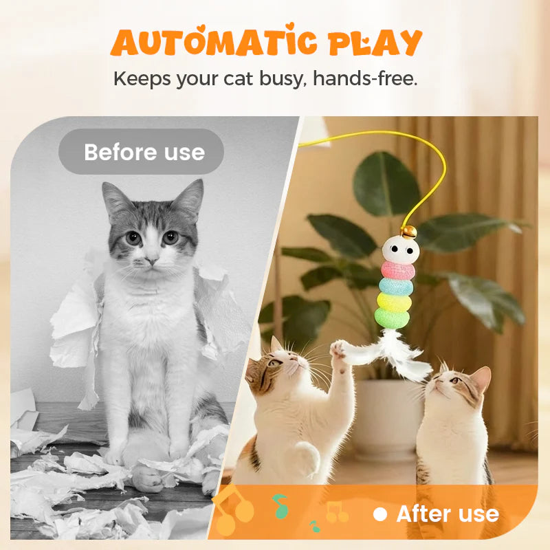 🐈 A cicád unatkozik, kaparja a bútort, te meg nem tudsz vele játszani egész nap? – Ez az automata játék segíthet