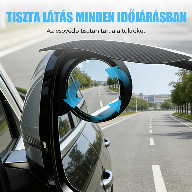 🚗 Az oldalsó tükrök nem mutatnak mindent? – Állítható holttér tükör esővédővel!