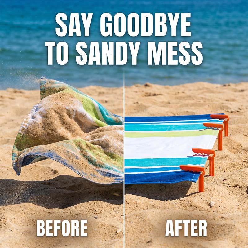 🌊 A szél folyton elfújja a plédod a strandon? – Szélbiztos strandpaplan csipesz homokba és fűbe!🏖️