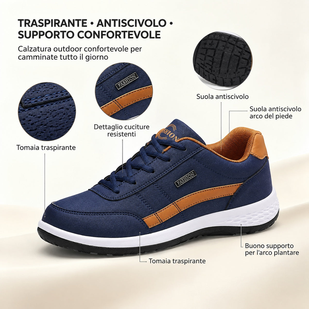 🎁Ultimo giorno per approfittare dello sconto del 50%, non perdertelo! ⏰Realizzate in pelle di vitello australiana🐂Supporto per il piede - allevia il dolore ai piedi✅Impermeabili e antiscivolo, comode da indossare✅Eleganti e versatili.
