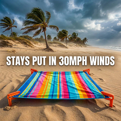 🌊 A szél folyton elfújja a plédod a strandon? – Szélbiztos strandpaplan csipesz homokba és fűbe!🏖️
