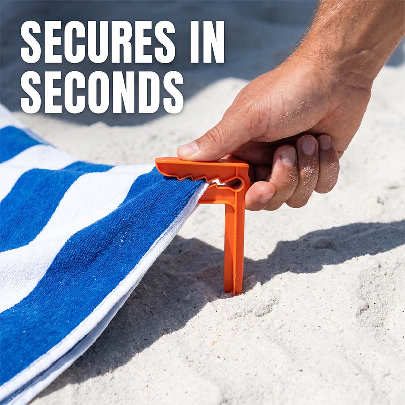 🌊 A szél folyton elfújja a plédod a strandon? – Szélbiztos strandpaplan csipesz homokba és fűbe!🏖️