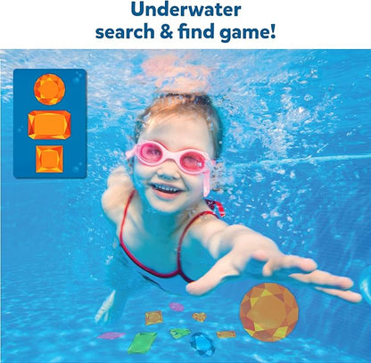 🏊 Unod a szokásos medencejátékokat? – Ez a készlet 64 színes drágakővel új szintre emeli a vízi szórakozást