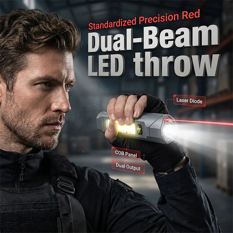 ⚡ Egy zseblámpa, ami mindenre jó? – IR lézer + COB fény + USB töltés, 50% kedvezménnyel!