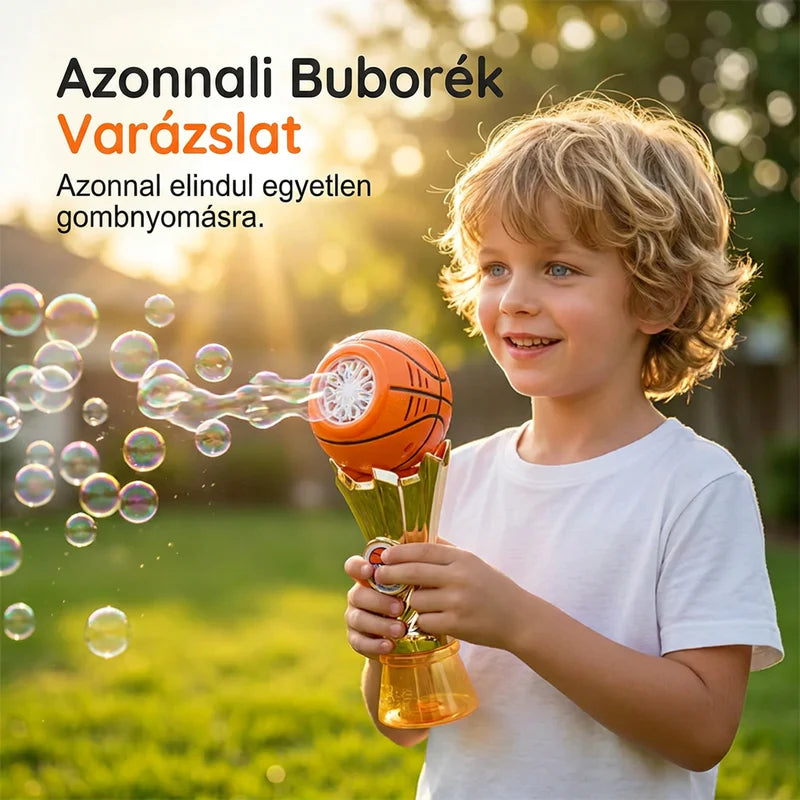 🎵 A gyerekek imádják a buborékokat, de a fújkálás hamar elfárasztja őket? – Ez a motoros buborékfúvó segíthet