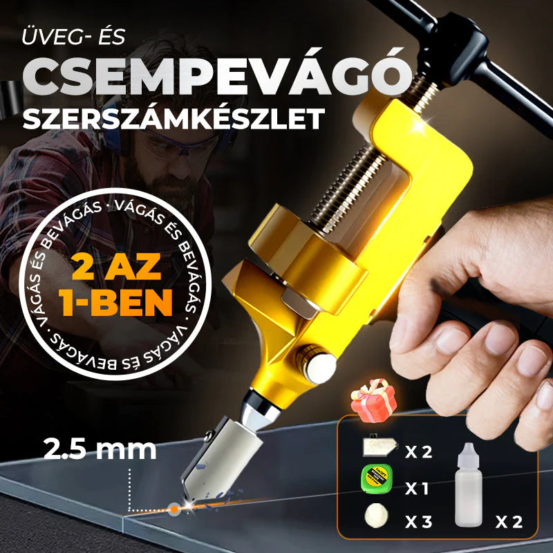 Kézi üveg- és csempevágó szerszámkészlet | MOLNEX