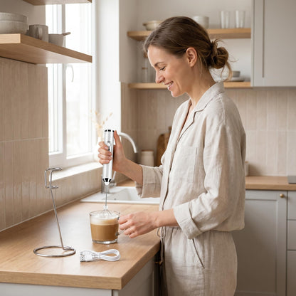 👩‍🍳 A kézi habosítás fárasztó és gyakran sikertelen? – Ez az elektromos készlet gyorsan és könnyen habosít!