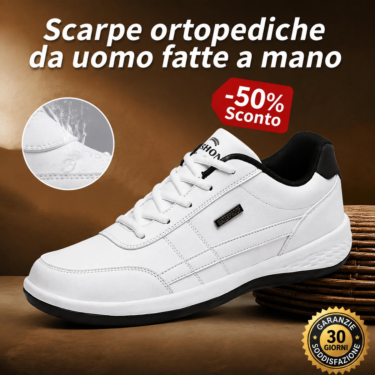 🎁Ultimo giorno per approfittare dello sconto del 50%, non perdertelo! ⏰Realizzate in pelle di vitello australiana🐂Supporto per il piede - allevia il dolore ai piedi✅Impermeabili e antiscivolo, comode da indossare✅Eleganti e versatili.