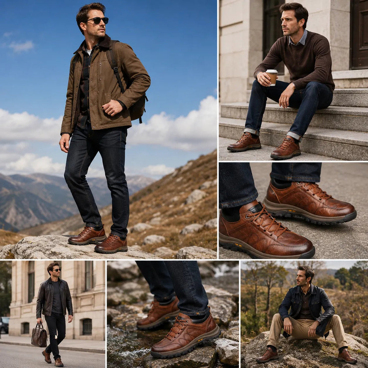 🎁Ultimo giorno per approfittare dello sconto del 50%, non perdertelo! ⏰Realizzate in pelle di vitello australiana🐂Supporto per il piede - allevia il dolore ai piedi✅Impermeabili e antiscivolo, comode da indossare✅Eleganti e versatili.