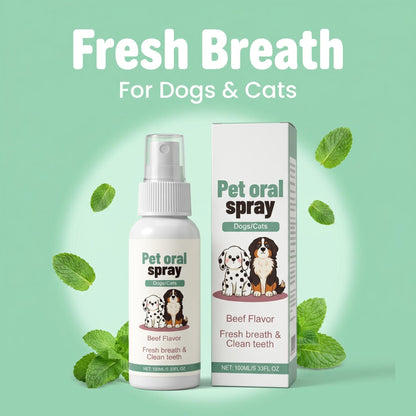 🦷 A kutyád vagy macskád lehelete kellemetlen, a fogkefe használata meg harc? – Ez a spray segíthet