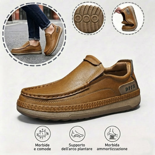 🎁Ultimo giorno per approfittare dello sconto del 50%, non perdertelo! ⏰Realizzate in pelle di vitello australiana🐂Supporto per il piede - allevia il dolore ai piedi✅Impermeabili e antiscivolo, comode da indossare✅Eleganti e versatili.